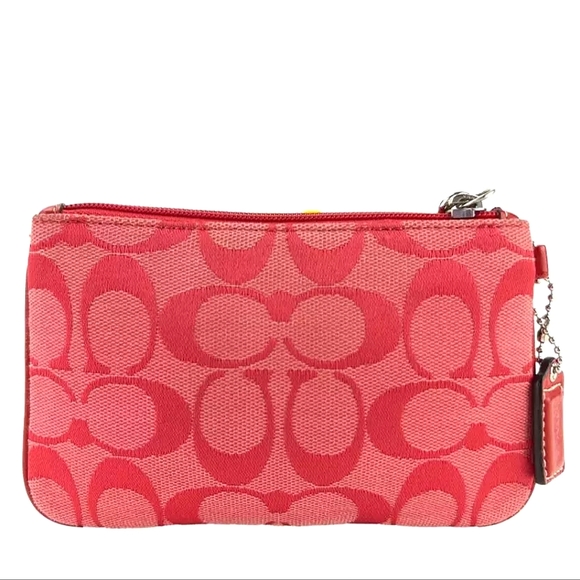 🍒 NWT Coach Cherry Red Signature Skinny Wristlet Vintage Y2K ULTRA RARE HTF - Picture 1 of 11